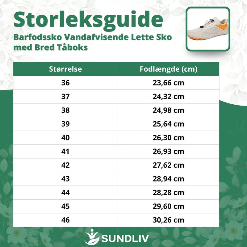 Barfodssko Vandafvisende Lette Sko med Bred Tåboks Fleksibel TPU-Sål