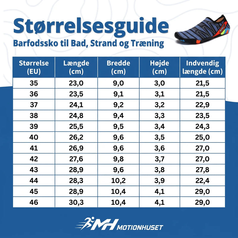 Barfodssko til Bad, Strand og Træning