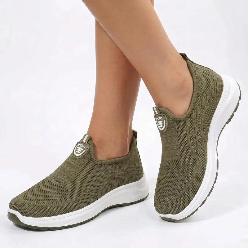 Slip-On Sneakers til Damer – Lette Gåsko med Åndbart Mesh