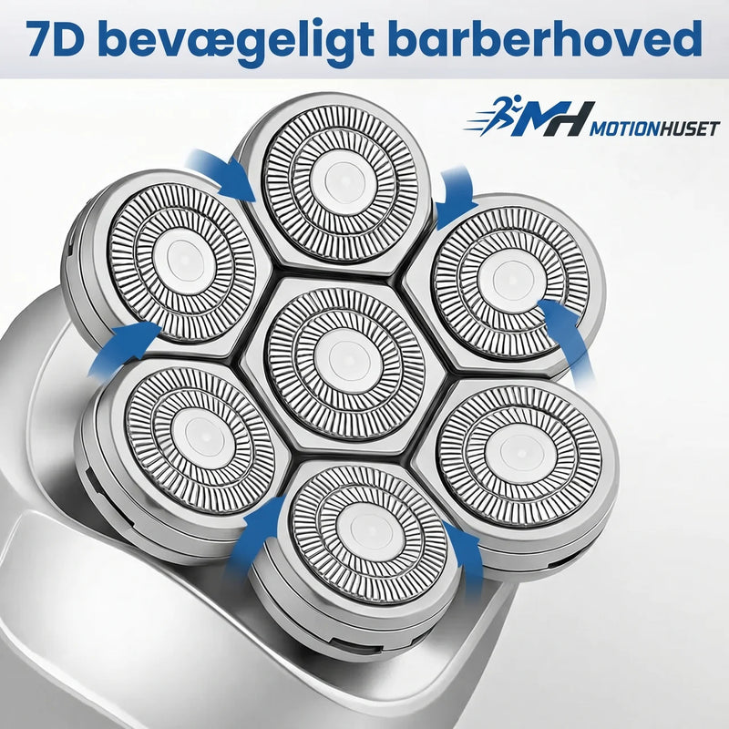 Elektrisk Hovedbarbermaskine 7D – Alt-i-én Barbering