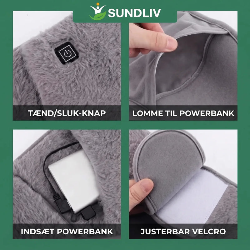 Elektrisk Varmebælte med Håndvarmere – USB Varmebælte med 3 Varmeniveauer