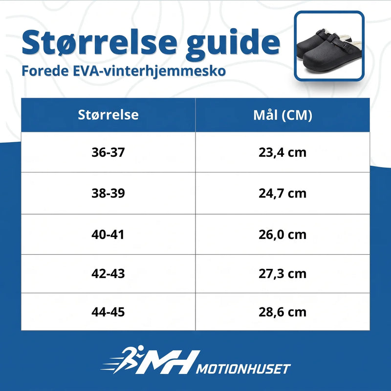 Fodrade EVA-vintertofflor skridsikker