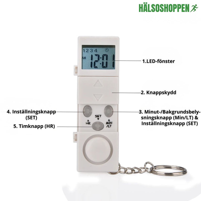 Smart pillerdosett med alarmfunktion