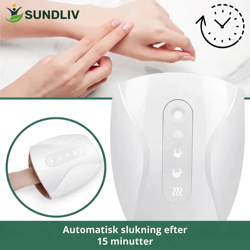 Håndmassageapparat – Elektrisk Håndmassager med Varme, Luftkompression