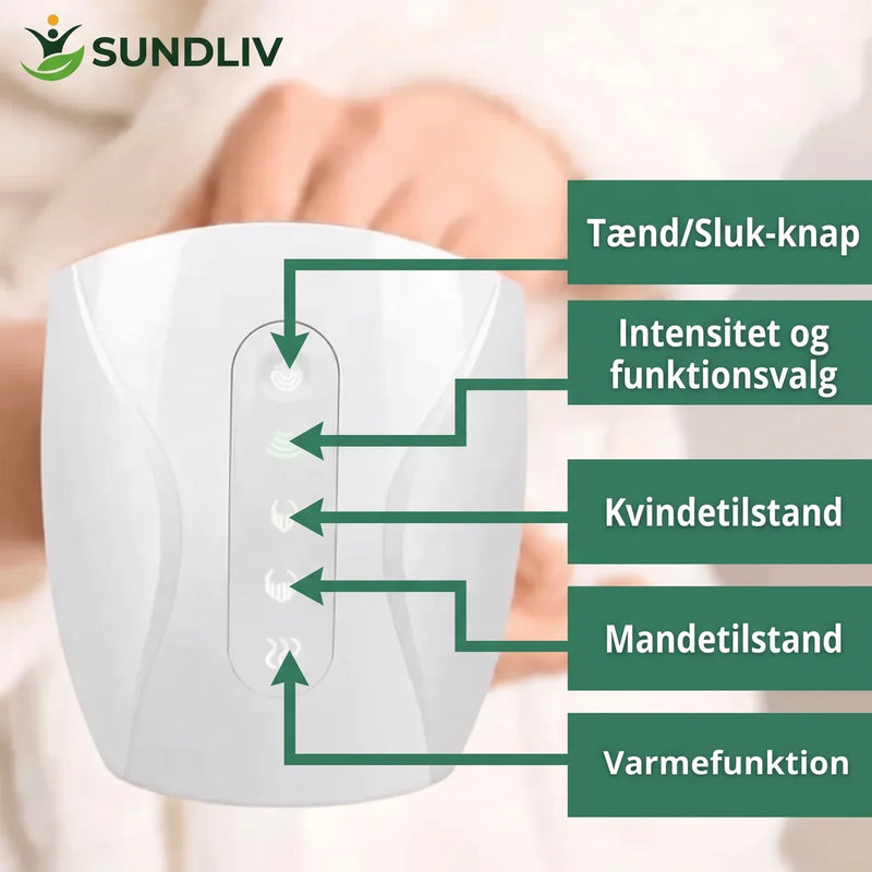 Håndmassageapparat – Elektrisk Håndmassager med Varme, Luftkompression