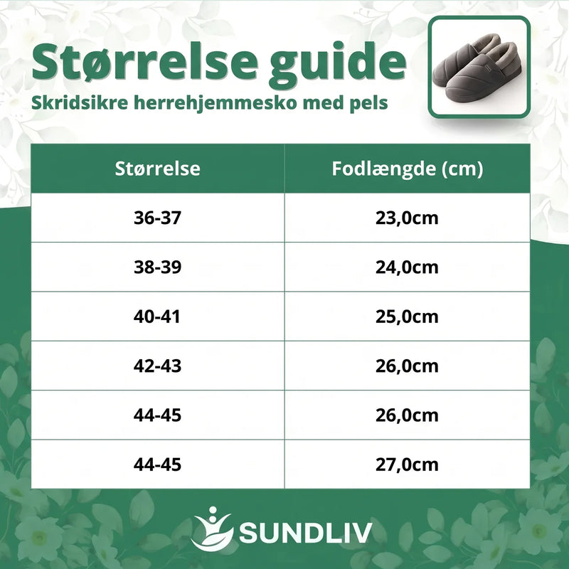 Herre Hjemmesko med Pels – Skridsikre og Forede Slip-On Toffler