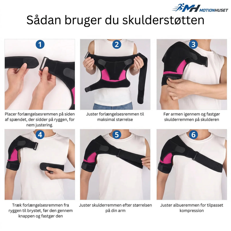 Justerbar Skulderstøtte til Ekstra Stabilitet og Bevægelsesfrihed