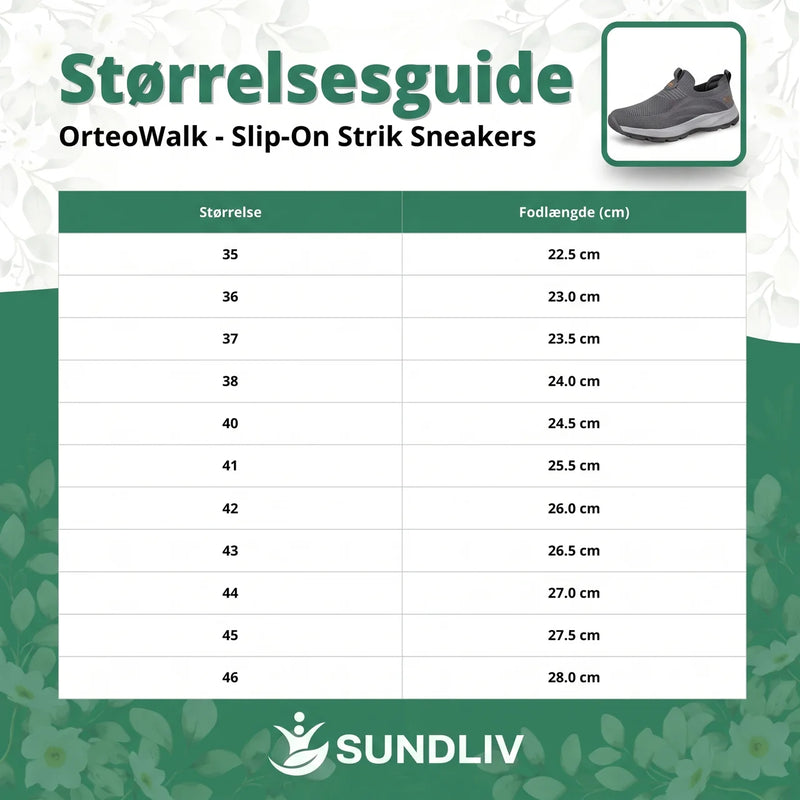 OrteoWalk - Slip-On Sneakers Stickade Lätta Sko med Mesh