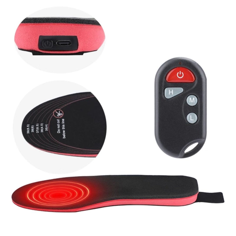 Genopladelige Varmesåler med Fjernbetjening – USB, 3 Varmeniveauer