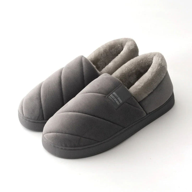 Herre Hjemmesko med Pels – Skridsikre og Forede Slip-On Toffler