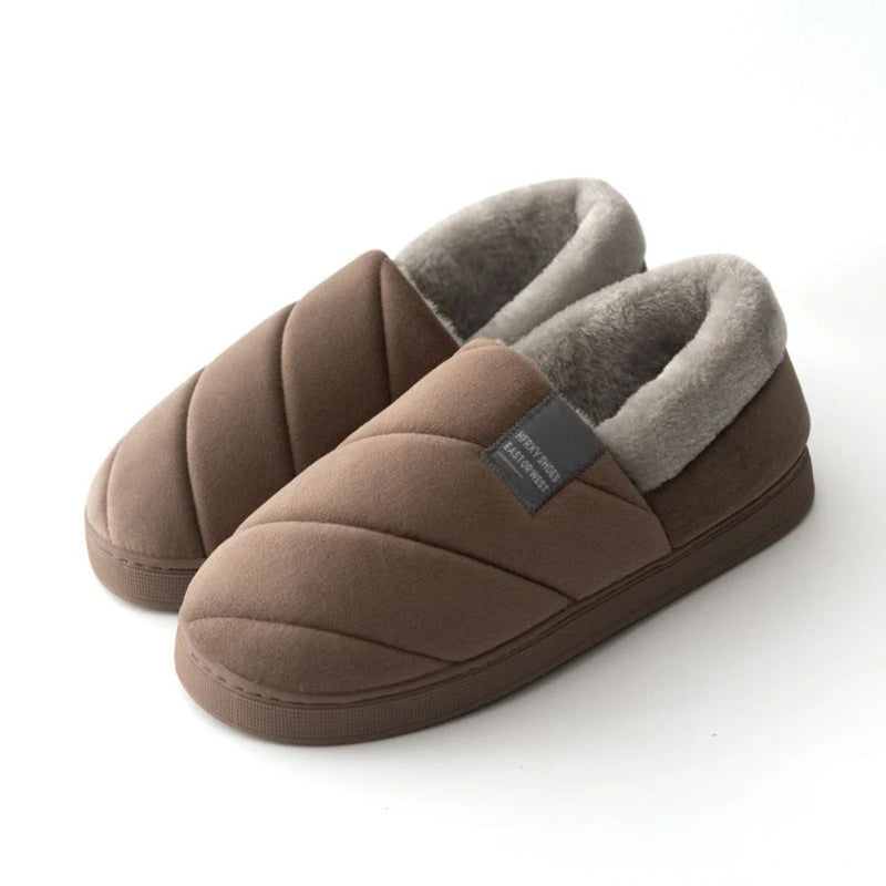 Herre Hjemmesko med Pels – Skridsikre og Forede Slip-On Toffler