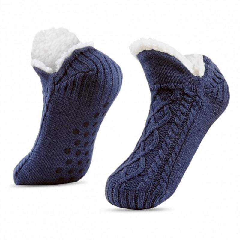 Toffelsokker med Fleece og Skridsikker Sål – Varme Hjemmesokker