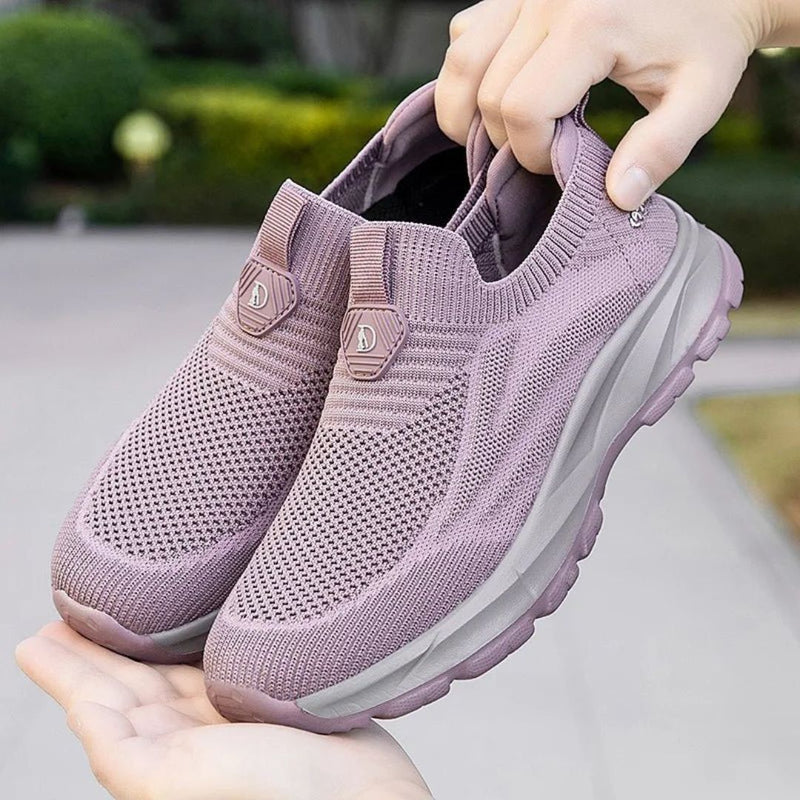OrteoWalk - Slip-On Sneakers Stickade Lätta Sko med Mesh