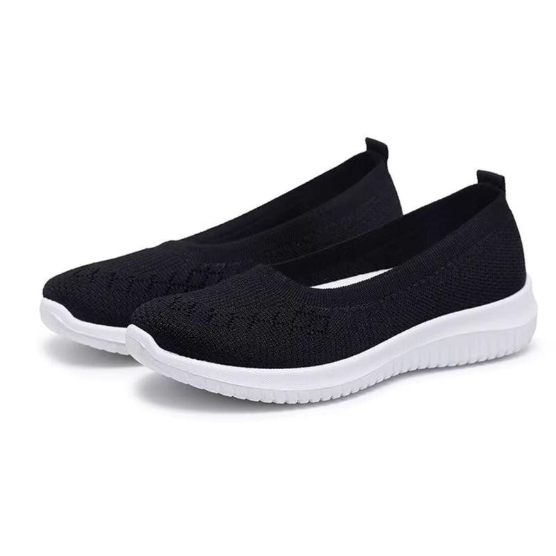 Slip-On Sneakers Dame Lette Åndbare Mesh Sko uden Snørebånd