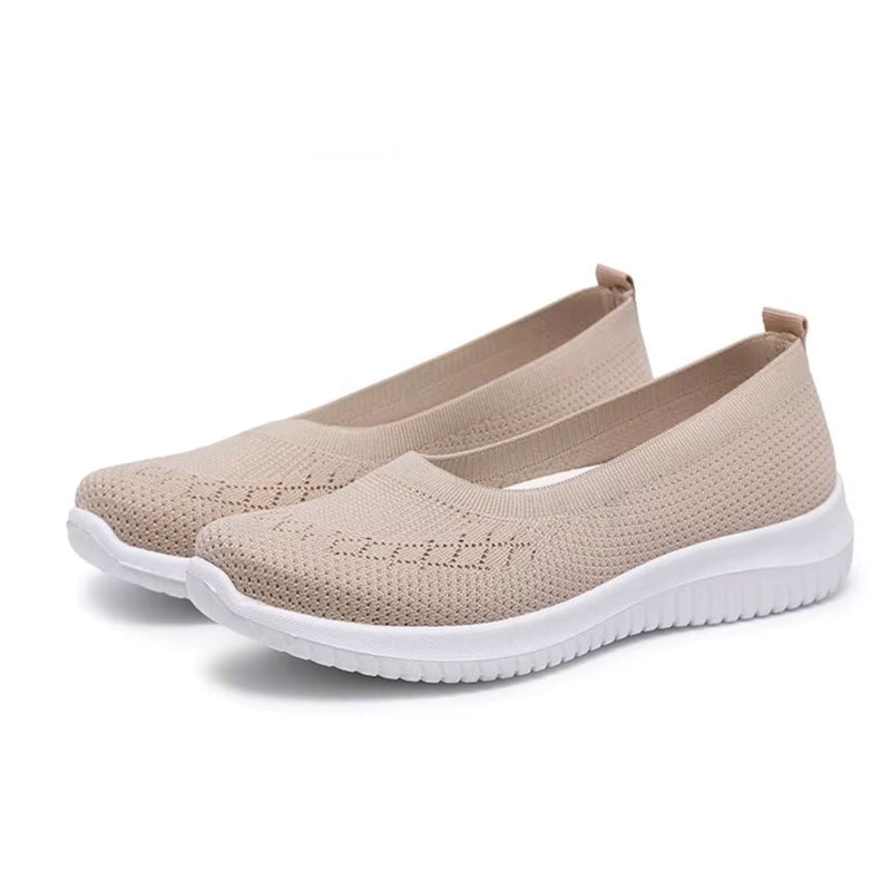 Slip-On Sneakers Dame Lette Åndbare Mesh Sko uden Snørebånd