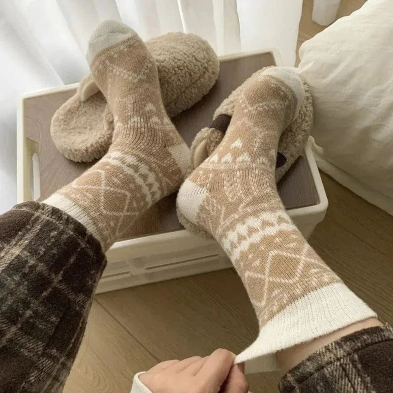 Vinterstrømper 5-pak Fluffy Strømper Bløde Varme