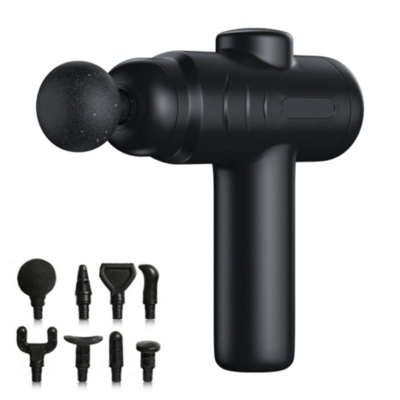 Massagepistol Mini 8 Massagehoveder 5 Hastigheder USB-C Genopladelig