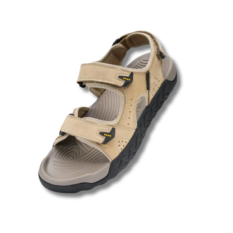Herrsandaler i Læder med Bred Pasform