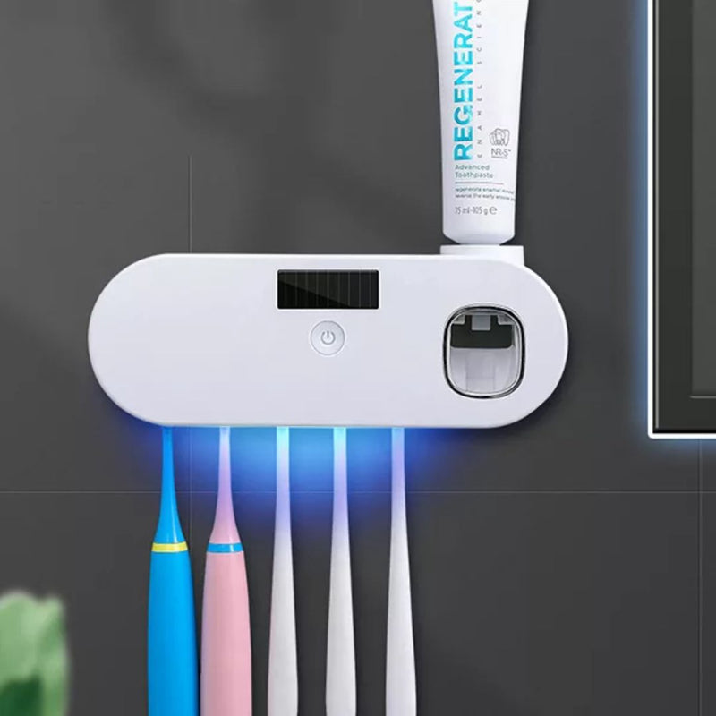 UV-tandbørstedesinfektor med Tandpastadispenser