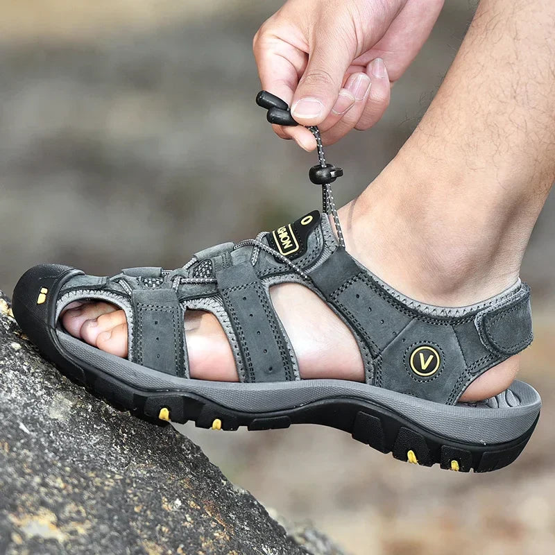 Vandringssandaler for mæn | Friluftssandal & Hiking Sandal Herr | Komfortabel Sål