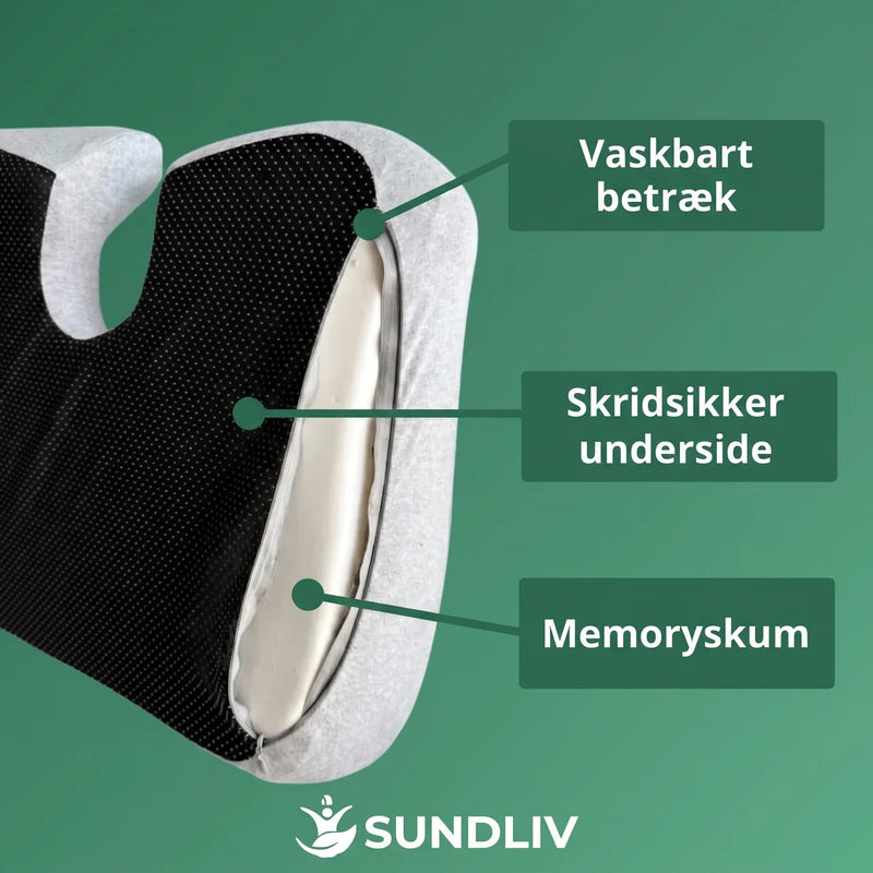 Siddepude med Memory Foam og Gel – Sædepude med Kølende Overflade