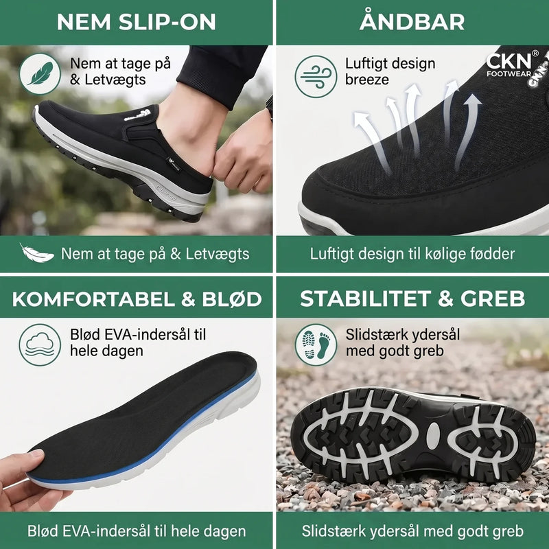 Slip-On Fritidssko til Herrer – Lette og Åndbare Sko med EVA-Indersål