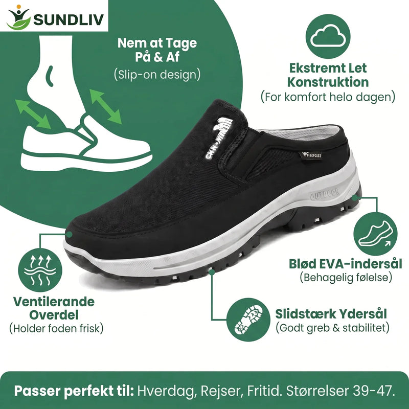 Slip-On Fritidssko til Herrer – Lette og Åndbare Sko med EVA-Indersål
