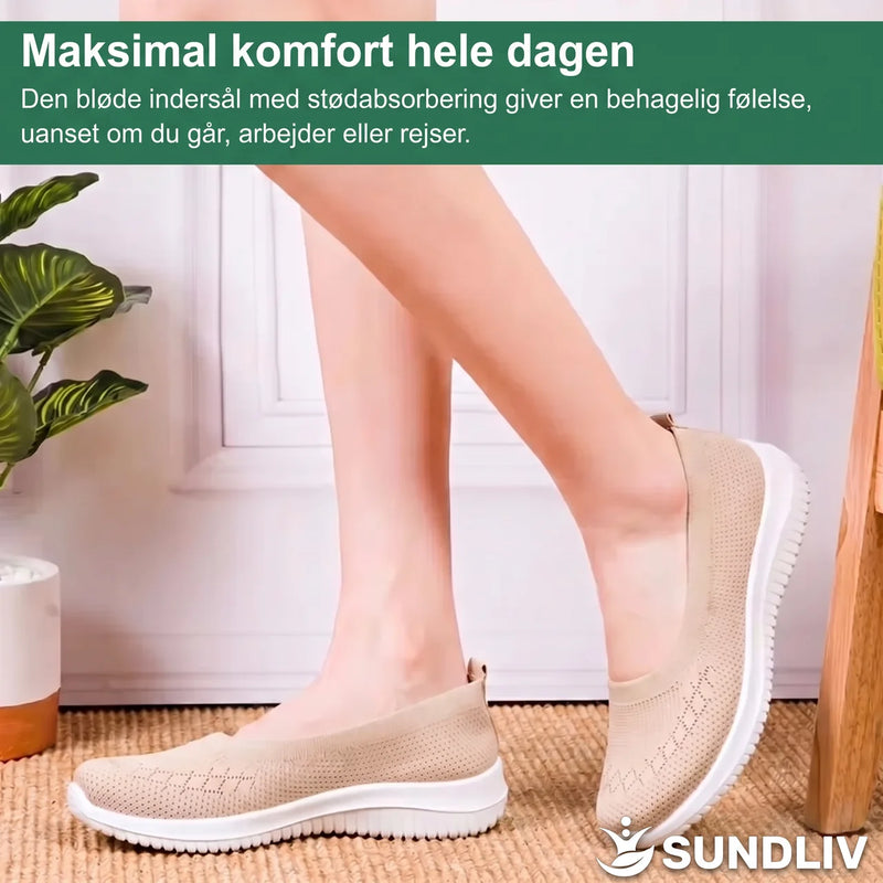 Slip-On Sneakers Dame Lette Åndbare Mesh Sko uden Snørebånd