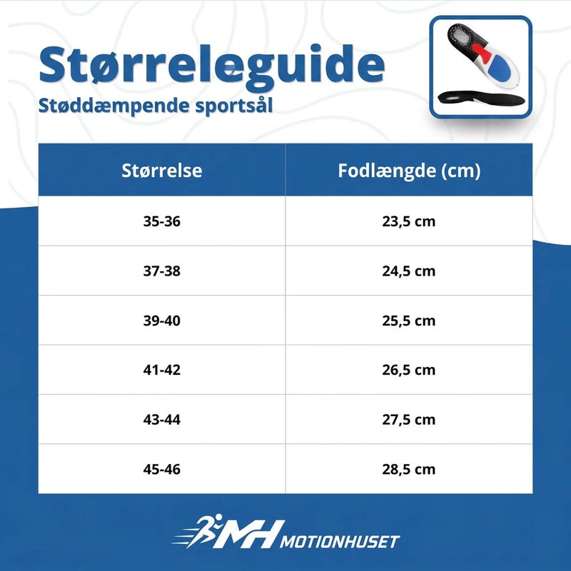Sportsula – Støtdæmpande Inlæggssulor for Sport og Træning