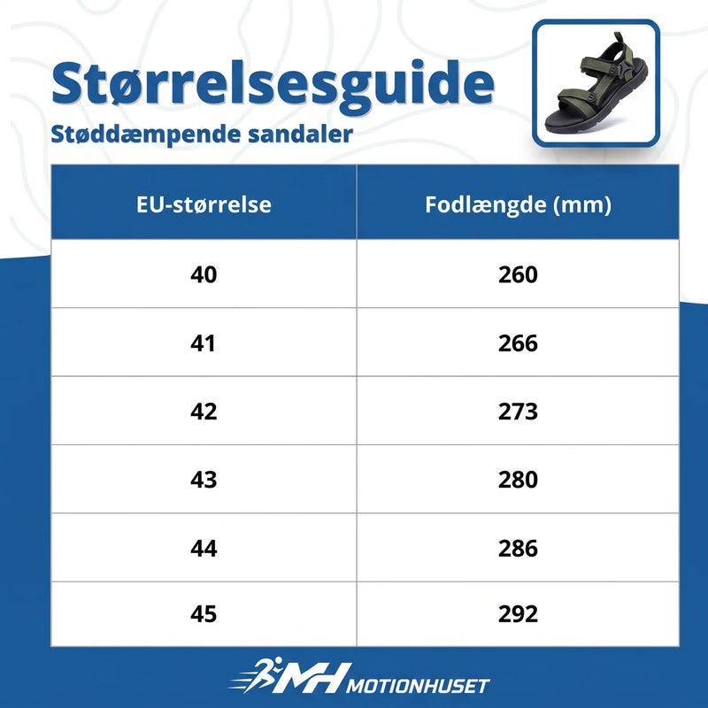 Støtdæmpande sandaler