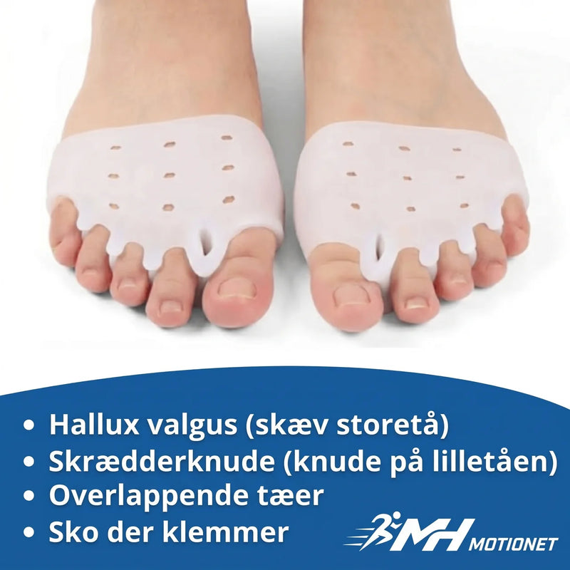 Tåadskiller i Silikone (5 Tæer)