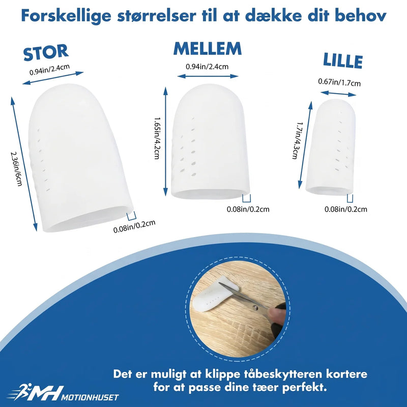 Tåskydd i silikone - 6 -pack tåskyddsringar