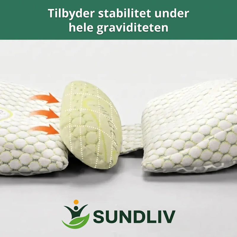 U-formet Kropspude til Gravide – Blød Graviditetspude med Åndbart Materiale