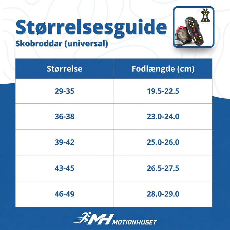 Universelle Skridsikre Skoovertræk med Metalpigge