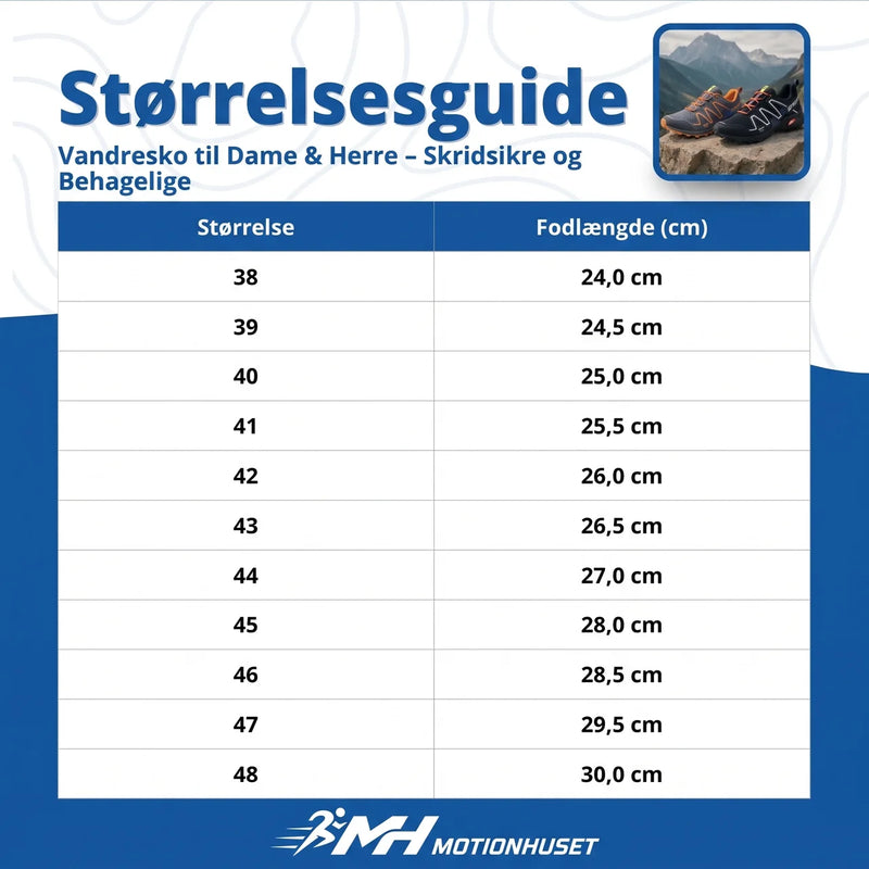 Vandringsskor for Dam & Herr – Halksækra og Behagelige