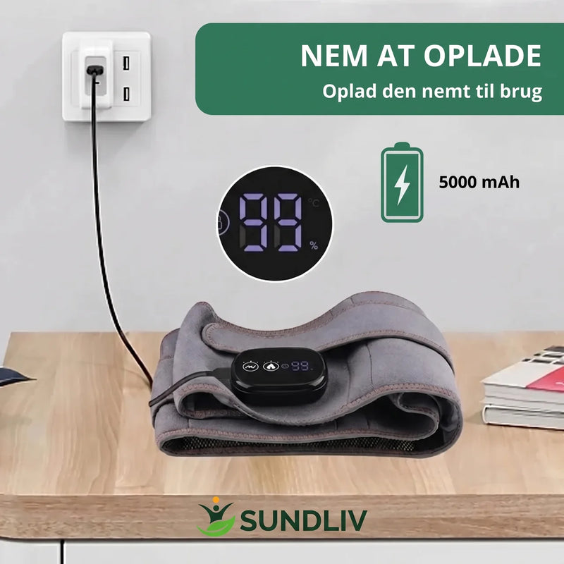 Varmebælte med Rødlys og Vibrationsmassage – Trådløst Varmebælte