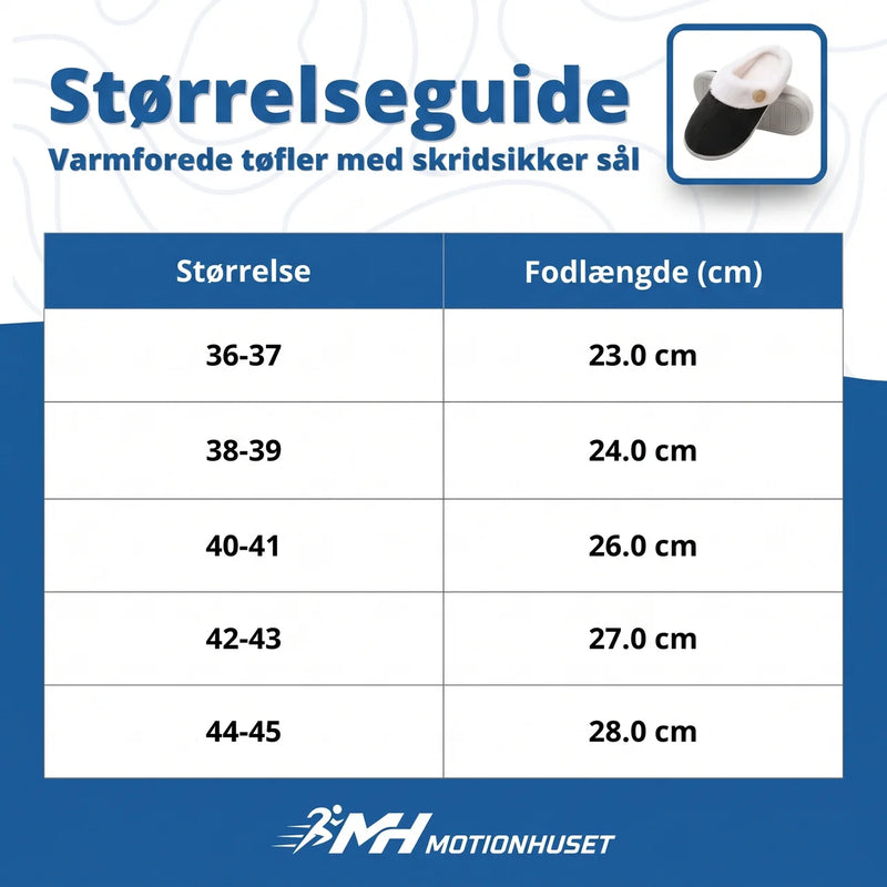 Varmforede Tøfler med Skridsikker Sål