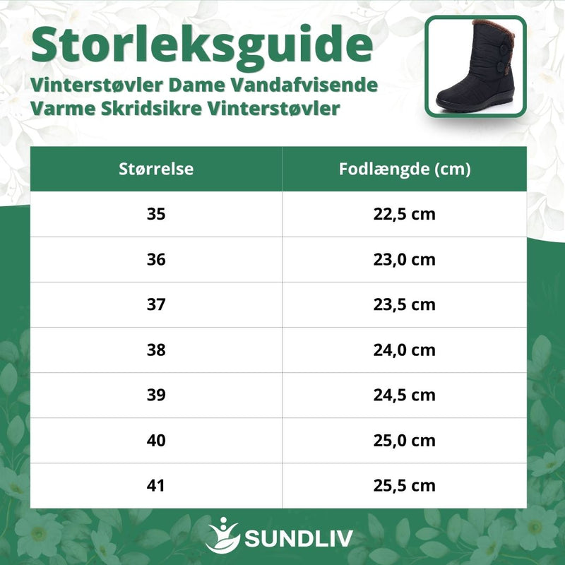 Vinterstøvler Dame Vandafvisende Varme Skridsikre Vinterstøvler