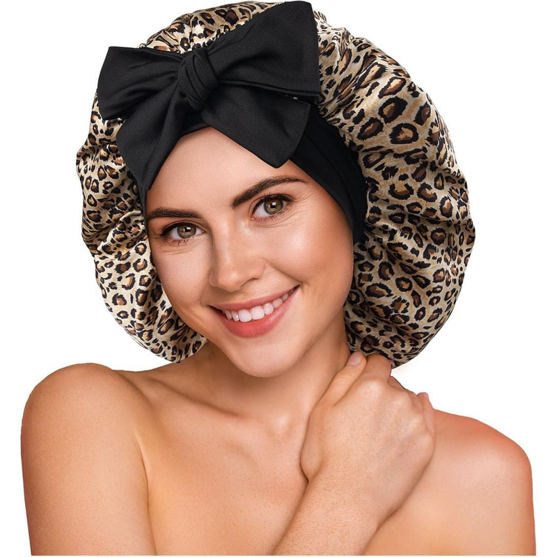 Silk Bonnets til Naturligt Hår Satin Hårhætte til Natbrug