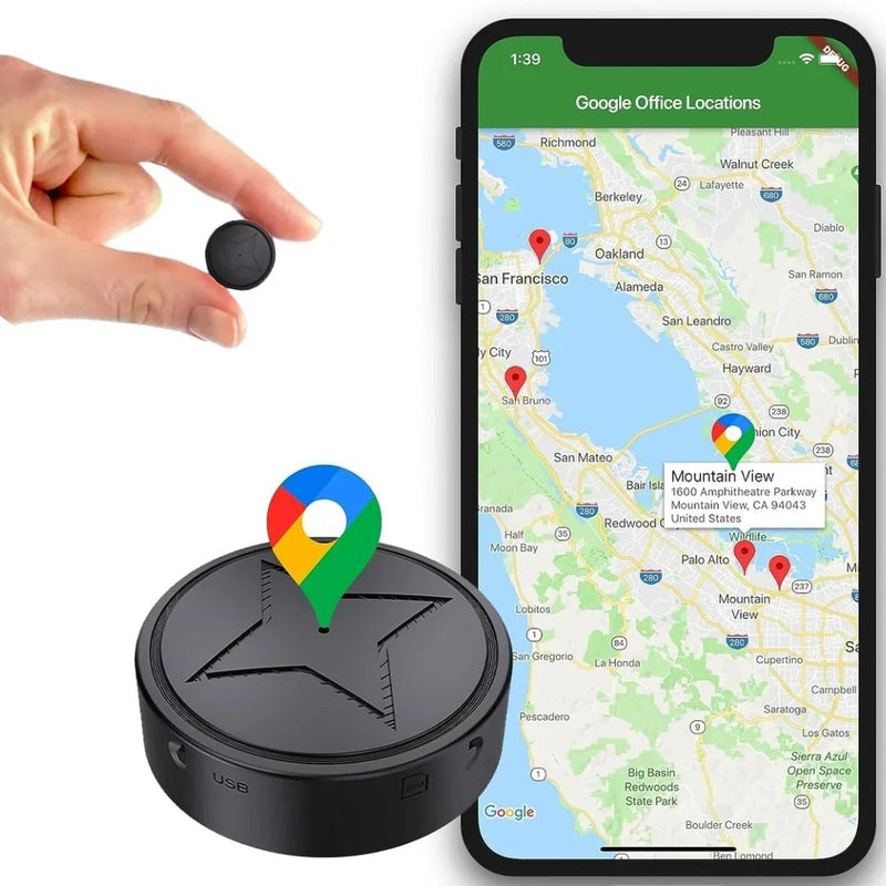 GPS Tracker med Magnetisk Montering Realtidssporing GPS GSM Positionering